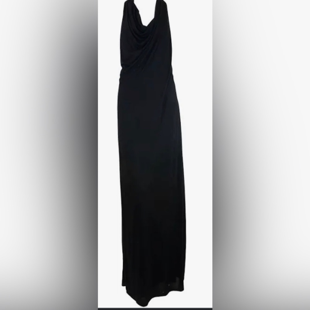 Helmut Lang Sleeveless Cowl Neck Maxi Dress. Black, never worn.